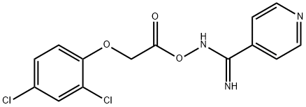 N'-(2-(2,4-dichlorophenoxy)acetoxy)isonicotinimidamide Structural
