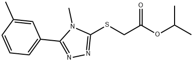 isopropyl 2-((4-methyl-5-(m-tolyl)-4H-1,2,4-triazol-3-yl)thio)acetate Structural