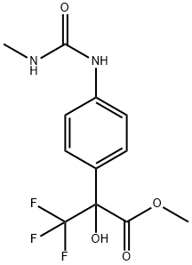 methyl 3,3,3-trifluoro-2-hydroxy-2-(4-(3-methylureido)phenyl)propanoate Structural