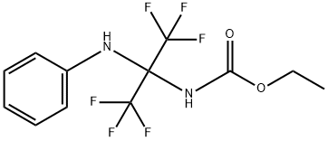 ethyl (1,1,1,3,3,3-hexafluoro-2-(phenylamino)propan-2-yl)carbamate Structural