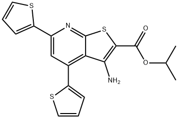 isopropyl 3-amino-4,6-di(thiophen-2-yl)thieno[2,3-b]pyridine-2-carboxylate Structural