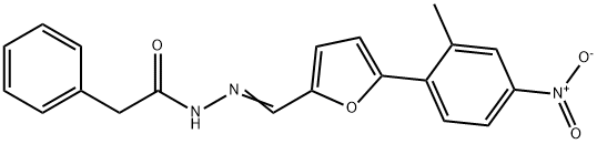 N'-{(E)-[5-(2-methyl-4-nitrophenyl)furan-2-yl]methylidene}-2-phenylacetohydrazide Structural