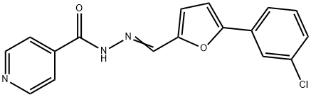 N'-{(E)-[5-(3-chlorophenyl)furan-2-yl]methylidene}pyridine-4-carbohydrazide Structural