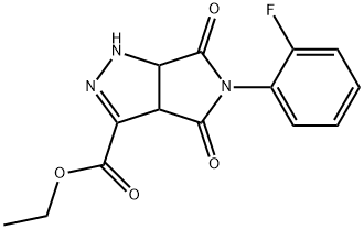 ethyl 5-(2-fluorophenyl)-4,6-dioxo-1,3a,4,5,6,6a-hexahydropyrrolo[3,4-c]pyrazole-3-carboxylate Structural
