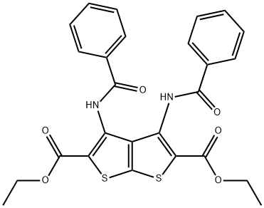 diethyl 3,4-bis(benzamido)thieno[2,3-b]thiophene-2,5-dicarboxylate Structural