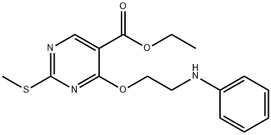 Ethyl 2-(methylthio)-4-(2-(phenylamino)ethoxy)pyrimidine-5-carboxylate Structural
