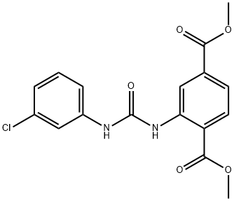 dimethyl 2-(3-(3-chlorophenyl)ureido)terephthalate Structural