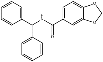 N-benzhydryl-1,3-benzodioxole-5-carboxamide Structural
