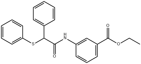 ethyl 3-(2-phenyl-2-(phenylthio)acetamido)benzoate Structural