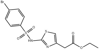 ethyl 2-(2-(4-bromophenylsulfonamido)thiazol-4-yl)acetate Structural