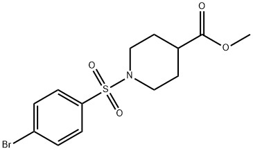 methyl 1-((4-bromophenyl)sulfonyl)piperidine-4-carboxylate Structural