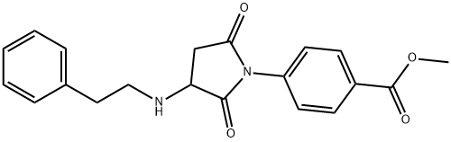 methyl 4-{2,5-dioxo-3-[(2-phenylethyl)amino]pyrrolidin-1-yl}benzoate Structural
