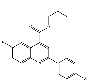 isobutyl 6-bromo-2-(4-bromophenyl)quinoline-4-carboxylate Structural
