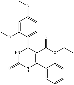 ethyl 4-(2,4-dimethoxyphenyl)-2-oxo-6-phenyl-1,2,3,4-tetrahydropyrimidine-5-carboxylate Structural