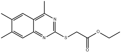 ethyl [(4,6,7-trimethylquinazolin-2-yl)sulfanyl]acetate Structural