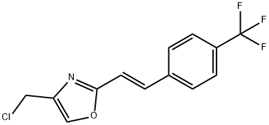 Oxazole, 4-(chloromethyl)-2-[(1E)-2-[4-(trifluoromethyl)phenyl]ethenyl]- Structural