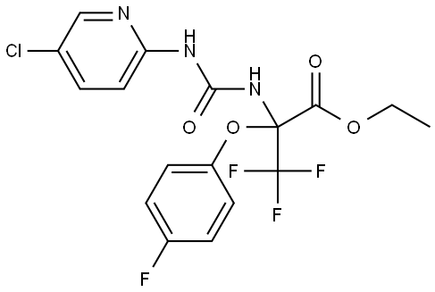 ethyl 2-(3-(5-chloropyridin-2-yl)ureido)-3,3,3-trifluoro-2-(4-fluorophenoxy)propanoate Structural
