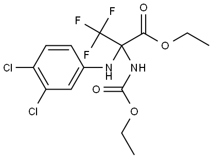 ethyl 2-((3,4-dichlorophenyl)amino)-2-((ethoxycarbonyl)amino)-3,3,3-trifluoropropanoate Structural