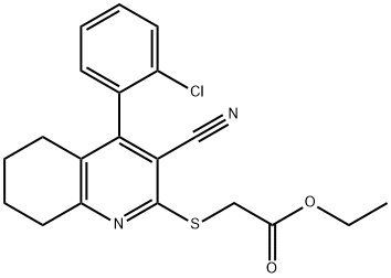 ethyl 2-((4-(2-chlorophenyl)-3-cyano-5,6,7,8-tetrahydroquinolin-2-yl)thio)acetate Structural