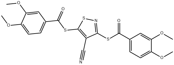 S,S'-(4-cyanoisothiazole-3,5-diyl) bis(3,4-dimethoxybenzothioate) Structural
