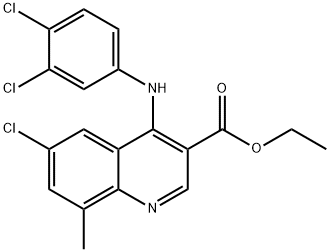 ethyl 6-chloro-4-((3,4-dichlorophenyl)imino)-8-methyl-1,4-dihydroquinoline-3-carboxylate Structural