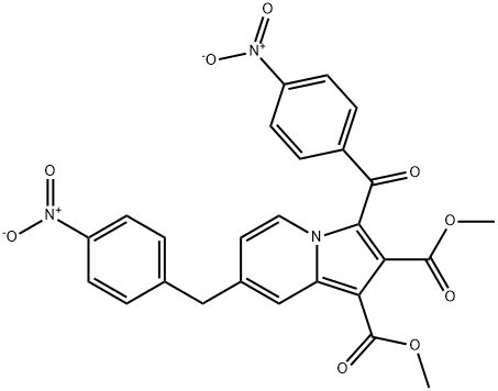 dimethyl 3-(4-nitrobenzoyl)-7-(4-nitrobenzyl)indolizine-1,2-dicarboxylate Structural