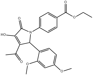 ethyl 4-(3-acetyl-2-(2,4-dimethoxyphenyl)-4-hydroxy-5-oxo-2,5-dihydro-1H-pyrrol-1-yl)benzoate Structural