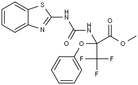 methyl 2-(3-(benzo[d]thiazol-2-yl)ureido)-3,3,3-trifluoro-2-phenoxypropanoate Structural