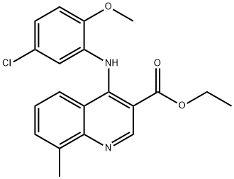 ethyl 4-((5-chloro-2-methoxyphenyl)imino)-8-methyl-1,4-dihydroquinoline-3-carboxylate Structural