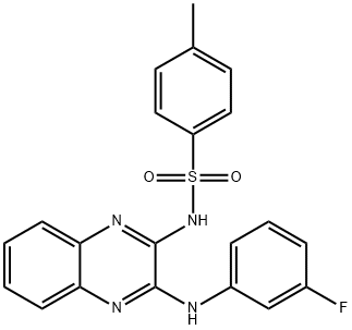 N-{3-[(3-fluorophenyl)amino]quinoxalin-2-yl}-4-methylbenzenesulfonamide Structural