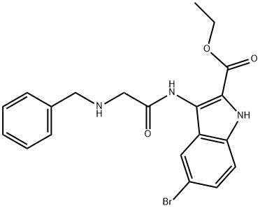 ethyl 3-(2-(benzylamino)acetamido)-5-bromo-1H-indole-2-carboxylate Structural