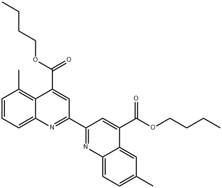 dibutyl 5,6'-dimethyl-[2,2'-biquinoline]-4,4'-dicarboxylate Structural