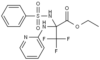 ethyl 3,3,3-trifluoro-2-(phenylsulfonamido)-2-(pyridin-2-ylamino)propanoate Structural