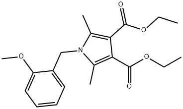diethyl 1-(2-methoxybenzyl)-2,5-dimethyl-1H-pyrrole-3,4-dicarboxylate Structural