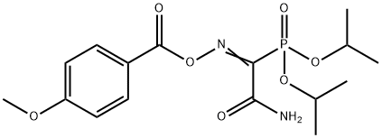 diisopropyl (2-amino-1-(((4-methoxybenzoyl)oxy)imino)-2-oxoethyl)phosphonate Structural