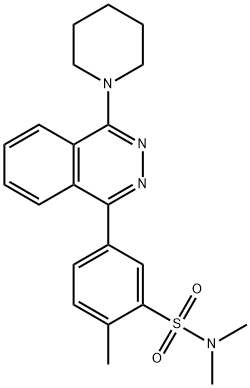 N,N,2-trimethyl-5-[4-(piperidin-1-yl)phthalazin-1-yl]benzenesulfonamide Structural