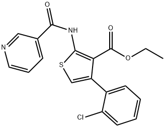 ethyl 4-(2-chlorophenyl)-2-(nicotinamido)thiophene-3-carboxylate Structural