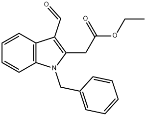 ethyl 2-(1-benzyl-3-formyl-1H-indol-2-yl)acetate Structural