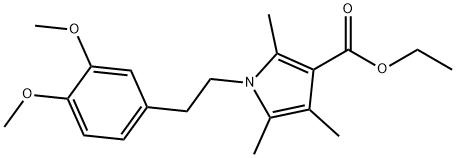 ethyl 1-(3,4-dimethoxyphenethyl)-2,4,5-trimethyl-1H-pyrrole-3-carboxylate Structural
