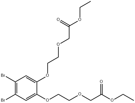 diethyl 2,2'-((((4,5-dibromo-1,2-phenylene)bis(oxy))bis(ethane-2,1-diyl))bis(oxy))diacetate Structural
