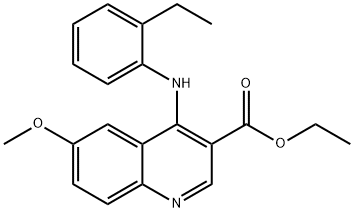 ethyl 4-((2-ethylphenyl)imino)-6-methoxy-1,4-dihydroquinoline-3-carboxylate Structural