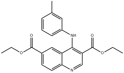 diethyl 4-(m-tolylimino)-1,4-dihydroquinoline-3,6-dicarboxylate Structural