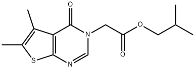 isobutyl 2-(5,6-dimethyl-4-oxothieno[2,3-d]pyrimidin-3(4H)-yl)acetate Structural