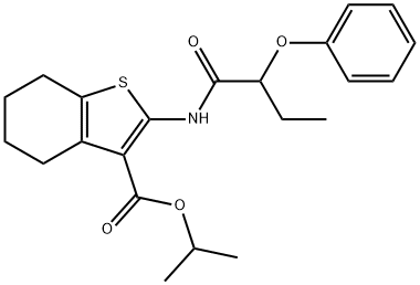 isopropyl 2-(2-phenoxybutanamido)-4,5,6,7-tetrahydrobenzo[b]thiophene-3-carboxylate Structural