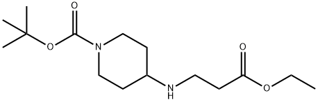 tert-butyl 4-(2-(ethoxycarbonyl)ethylamino)piperidine-1-carboxylate Structural