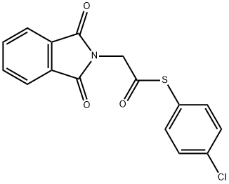 S-(4-chlorophenyl) 2-(1,3-dioxoisoindolin-2-yl)ethanethioate Structural