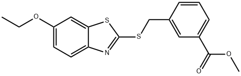 methyl 3-{[(6-ethoxy-1,3-benzothiazol-2-yl)sulfanyl]methyl}benzoate Structural