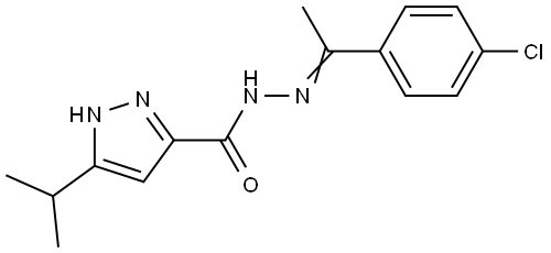 N'-[(1Z)-1-(4-chlorophenyl)ethylidene]-3-(propan-2-yl)-1H-pyrazole-5-carbohydrazide Structural