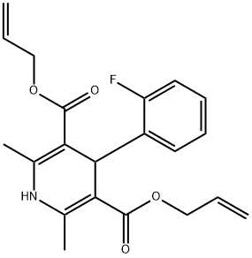 diallyl 4-(2-fluorophenyl)-2,6-dimethyl-1,4-dihydropyridine-3,5-dicarboxylate Structural