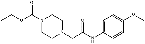 ethyl 4-(2-((4-methoxyphenyl)amino)-2-oxoethyl)piperazine-1-carboxylate Structural